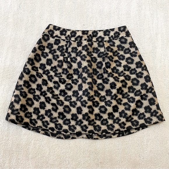 Banana Republic Metallic Gold Flower Print Pencil Skirt - Picture 1 of 6